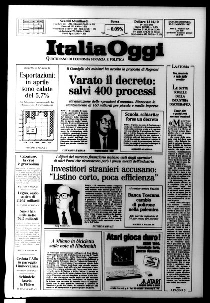 Italia oggi : quotidiano di economia finanza e politica